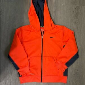 Nike Kids Orange and Black Hoodie